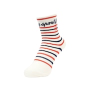 ルコックスポルティフ(lecoqsportif)ゴルフ 抗菌防臭 ボーダー柄 ショート丈ソックス LG6SSO04L WH00