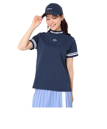 キャロウェイ（CALLAWAY）ゴルフウェア UVカット裏クール半袖モックネックシャツ C26134206-1120