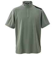 本間ゴルフ(HONMA)ゴルフウェア 接触冷感 モックネック 半袖 ハーフジップシャツ 631-317121X GR