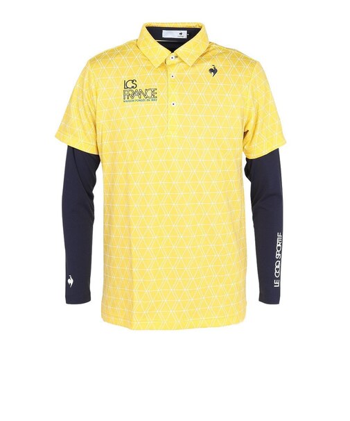 ルコックスポルティフ（lecoqsportif）ゴルフウェア 吸汗速乾 インナー付 半袖ポロシャツ LG5FTZ00M YL00