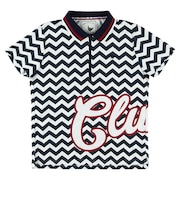 クランク(CLUNK)ゴルフウェア BIGロゴ ハーフジップ 半袖ポロシャツ CL5RUG63 NVY