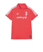 アディダス(adidas)ゴルフウェア 接触冷感 ワーディング 半袖シャツ OGH92-KM2221 RED