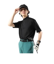 SILVER SCOT(シルバースコット)ゴルフウェア 吸汗速乾 接触冷感 半袖モックネックシャツ SS26SST008 BLK