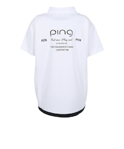 ピン(PING)ゴルフウェア 吸汗速乾 オクタピンメッシュ 半袖ハーフジップシャツ 622-6260706-030