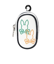 サイコバニー(Psycho Bunny)ゴルフ ボールポーチ LOGOART PBMG6AE1-WHT