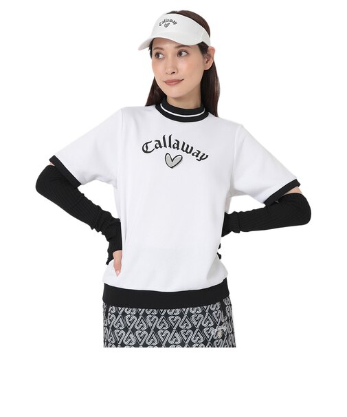 キャロウェイ（CALLAWAY）ゴルフウェア ラブキャロウェイ 半袖スウェット モックネック C26217203-1030