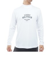 トミーヒルフィガー(TOMMY HILFIGER)ゴルフウェア ワッフル 長袖モックシャツ THMA655-WHT