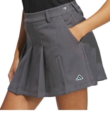 アディダス（adidas）ゴルフウェア スリーストライプス プリーツスカート IR552-KG0167 GRY