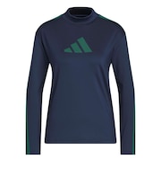 アディダス(adidas)ゴルフウェア スリーストライプス モックネック 長袖シャツ WX566-KG2175 NVY
