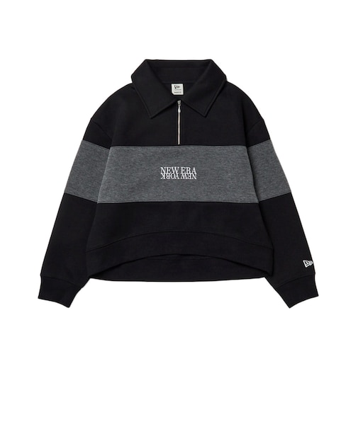 ニューエラ（NEW ERA）ゴルフウェア スウェット ハーフジップ 長袖ポロシャツ パネル 15129381