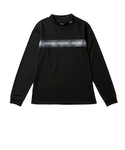 ニューエラ(NEW ERA)ゴルフウェア 吸汗速乾 抗菌 ロゴストライプ 長袖モックネックTシャツ 15129405
