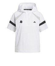 アディダス（adidas）ゴルフウェア アウター 防風 ハーフジップ フード付きアノラックジャケット QD442-KG0144 WH
