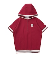 ルコックスポルティフ(lecoqsportif)ゴルフウェア 吸汗 半袖スウェット フーディ LG6FSW80L RD00