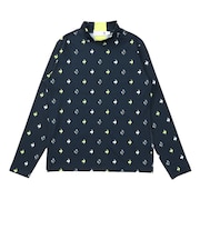 ルコックスポルティフ(lecoqsportif)ゴルフウェア 吸汗 総柄 長袖モックネックシャツ LG6FLS50L NV00