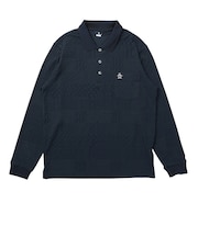 マンシングウエア(MUNSINGWEAR)ゴルフウェア リンクスジャカード長袖ポロシャツ MG6FLS33M NV00