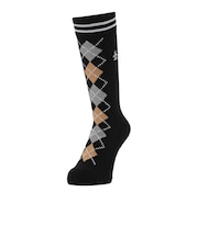 マンシングウエア(MUNSINGWEAR)クルー丈 アーガイル柄ソックス MG6FSO04M BK00