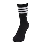 アディダス(adidas)クルー丈 スリーストライプス クッションソックス KO387-KF0463BLK