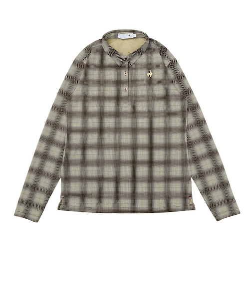 ルコックスポルティフ（lecoqsportif）ゴルフウェア チェック柄長袖シャツ LG6FLS01L BG00