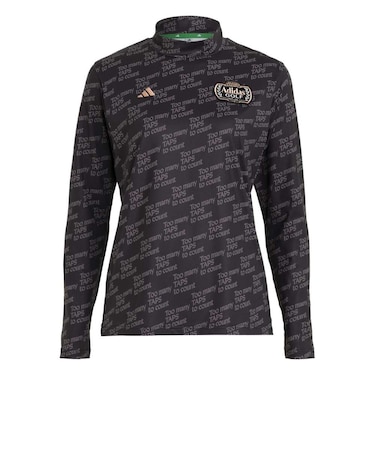 アディダス（adidas）ゴルフウェア CHIP 総柄 モックネック 長袖シャツ OGH84-KM0829 BLK