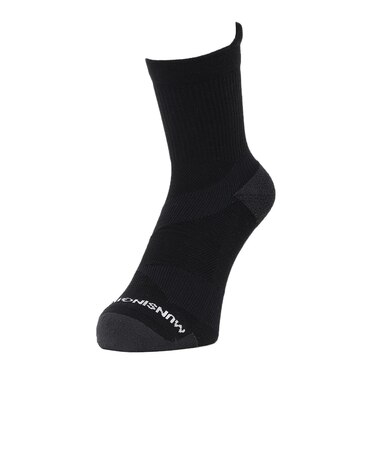 マンシングウエア（MUNSINGWEAR）ミドル丈ソックス MoveSox Arch Spiral MG6FSO06M BK00