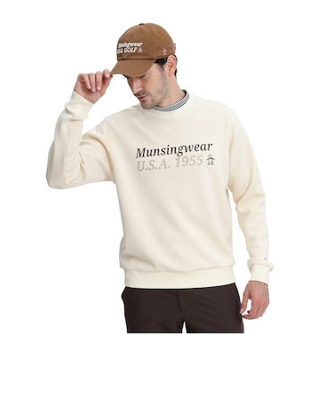 マンシングウエア（MUNSINGWEAR）ゴルフウェア ダンボールクルーカットソー MG6FSW31M WH00
