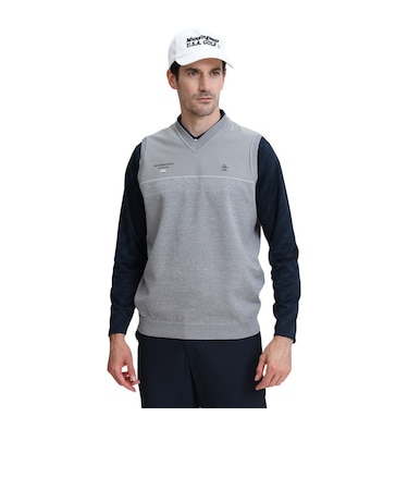 マンシングウエア（MUNSINGWEAR）ゴルフウェア ハイブリッドVネックニットベスト MG6FVE35M GY00