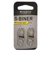 ナイトアイズ(NITE-IZE)防犯 防災 キーホルダー エスビナー マイクロロック ステンレスシルバー(2個入り)LSBM-11-2R3