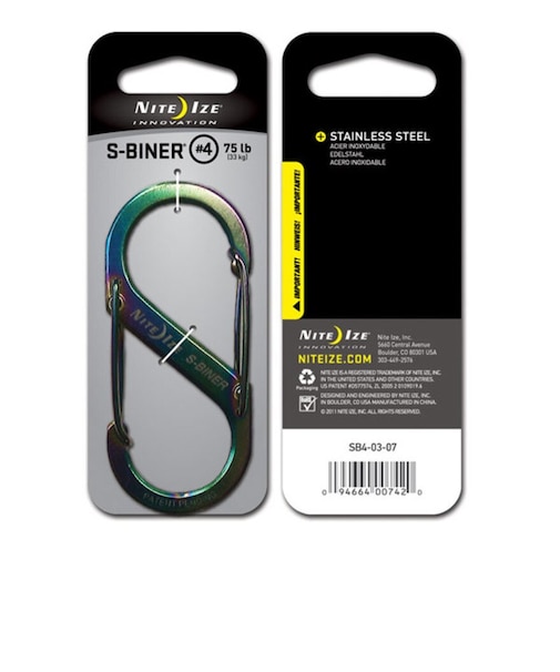 ナイトアイズ（NITE-IZE）防犯 防災 キーホルダー S-BINER ステンレススチール カラビナ SB4-03-07 スペクトラム NI00742