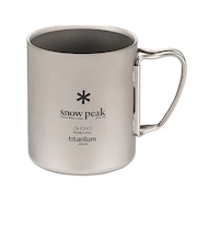 スノーピーク(snow peak)マグカップ コップ 保温 保冷 二重構造 折りたたみハンドル チタンダブルマグ 300 MG-152 キャンプ アウトドア