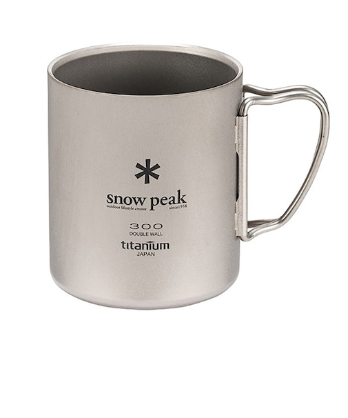 スノーピーク（snow peak）マグカップ コップ 保温 保冷 二重構造 折りたたみハンドル チタンダブルマグ 300 MG-152 キャンプ アウトドア