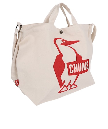 チャムス（CHUMS）収納力 抜群 A4サイズ ブービーバードロゴ ショルダーバッグ 手提げバッグ CH60-3494-R001 レッド マチ付
