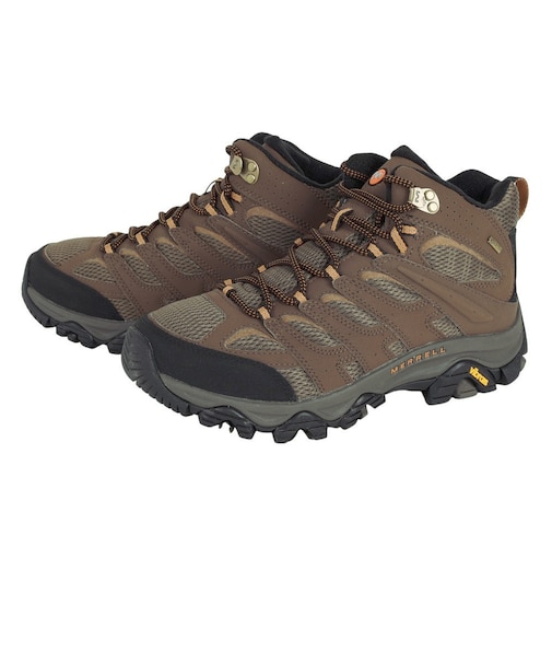 メレル(MERRELL)ハイキングシューズ 登山靴 山登り モアブ 3 シンセティック ミッド ゴアテックス ワイド ワイズ 500253W 防水透湿