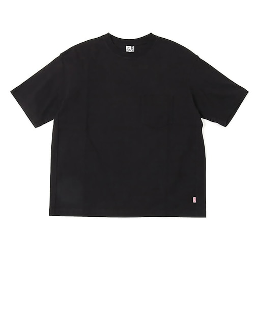 チャムス（CHUMS）半袖Tシャツ ヘビーウエイトポケットTシャツ CH01-2272-K001 ブラック オーバーサイズ 厚地