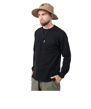 ジャックウルフスキン(JackWolfskin)長袖Tシャツ ロンT JP POCKET ポケットTシャツ V2 5022584-6000 ブラック