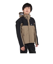 オンヨネ(ONYONE)コンバットレインジャケット ODJ95031 256009 BEIGE BLACK ベージュ×ブラック 収納袋付 防水