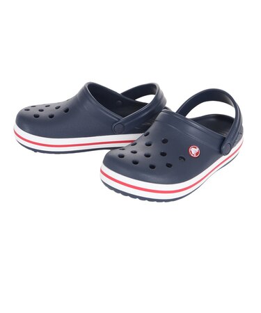 クロックス（crocs）ジュニアサンダル クロックバンド クロッグ キッズ ネイビー レッド 207006-485-2023 シャワサン レジャー水遊び プー…