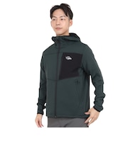 ポールワーズ(POLEWARDS)フリース ジャケット フュージョンドライpp パワーグリッド フーディー PW2QJZ05 KAK カーキ
