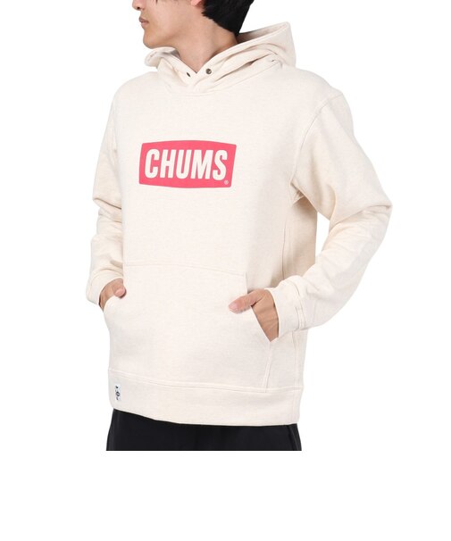チャムス（CHUMS）スウェット パーカー チャムス ロゴ プルオーバー CH00-1418-W096 アイボリー 裏起毛 綿100
