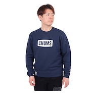 チャムス(CHUMS)スウェット トレーナー チャムス ロゴ クルートップ CH00-1416-N082 ネイビー 裏起毛 綿100