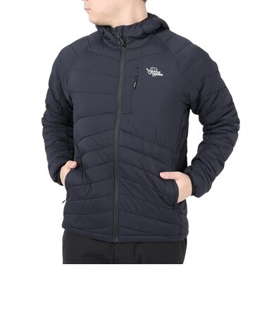 ポールワーズ(POLEWARDS)アウター 中綿 ジャケット エクスコア サーマフラッシュV3 フーディー PW2QJN10 BLK ブラック 収納袋付