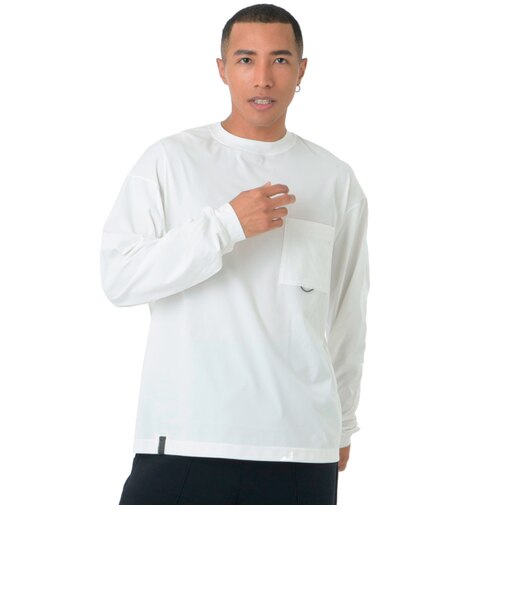 ニューバランス（new balance）長袖Tシャツ ラッシュガード MT1996 ロングTシャツ AMT45018 WT ホワイト 吸汗速乾 透けにくい