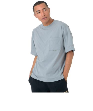 ニューバランス（new balance）半袖Tシャツ ラッシュガード MT1996 Tシャツ AMT45019 YST グレー 吸汗速乾 4wayストレッチ …