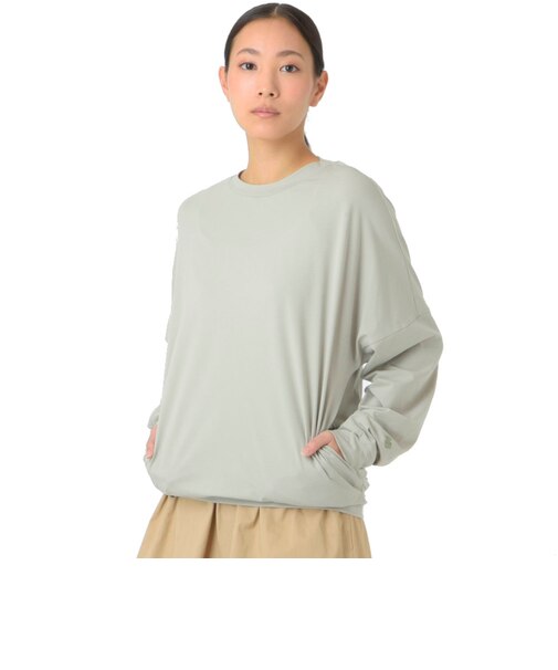ニューバランス（new balance）長袖カットソー MT1996 ドルマンロングTシャツ AWT45008 OVN グレー 吸汗速乾 4wayストレッチ …