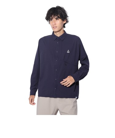 撥水 4Way ストレッチ 長袖シャツ ベルクシャツ RE24SHY5610012 NVY