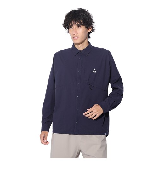 撥水 4Way ストレッチ 長袖シャツ ベルクシャツ RE24SHY5610012 NVY