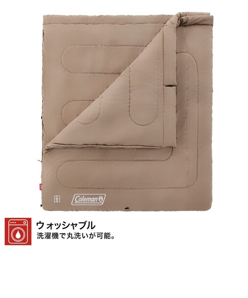 コールマン(Coleman)シュラフ 寝袋 封筒型 キャンプ ファミリー2 IN 1 C5 2185659 快適温度5℃以上