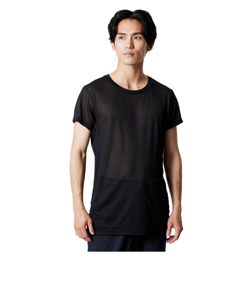 ミズノ（MIZUNO）カルエアー 半袖アンダーシャツ インナー クルーネック C2JAB11109 ブラック 速乾