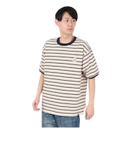 クリフメイヤー（KRIFF MAYER）チルタイムマルチボーダー半袖Tシャツ 2343100-9:NATURAL