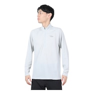 ポールワーズ(POLEWARDS)長袖Tシャツ ロンT DRY COMFORT ハーフジップTシャツ PW2RJB03 IGRY グレー 吸汗速乾 ストレッチ
