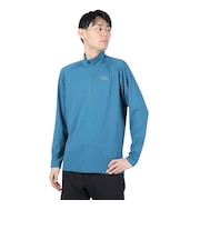 ポールワーズ(POLEWARDS)長袖Tシャツ ロンT DRY COMFORT ハーフジップTシャツ PW2RJB03 MBLU マリンブルー 吸汗速乾 スト…